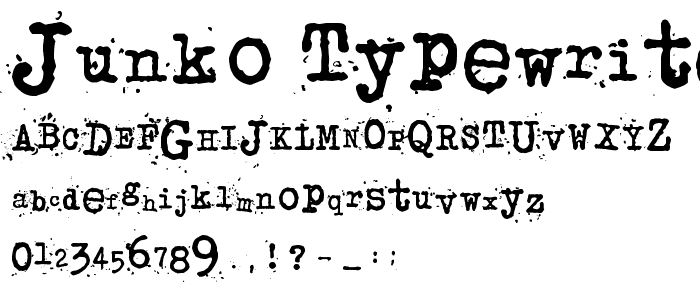 junko typewriter font